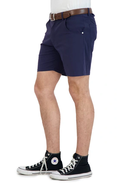 Shop Levinas Everyday Stretch Chino Shorts In Navy