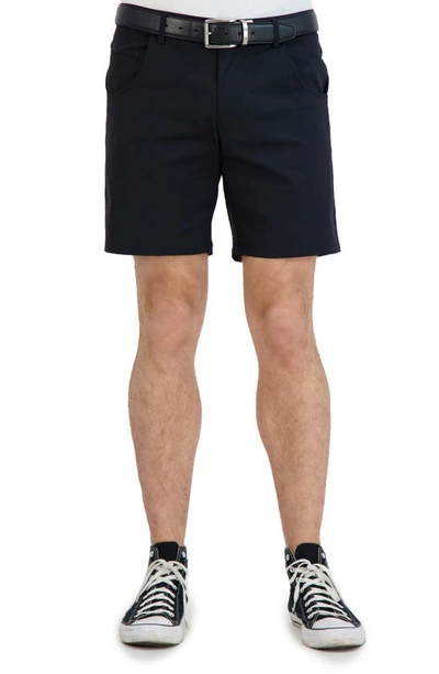 Shop Levinas Everyday Stretch Chino Shorts In Black