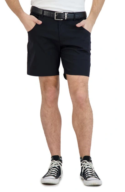 Shop Levinas Everyday Stretch Chino Shorts In Black