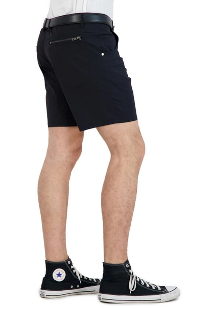 Shop Levinas Everyday Stretch Chino Shorts In Black