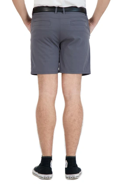 Shop Levinas Everyday Stretch Chino Shorts In Grey