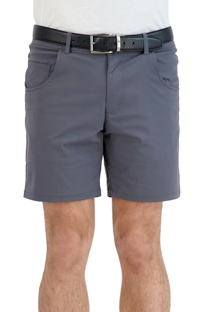 Shop Levinas Everyday Stretch Chino Shorts In Grey