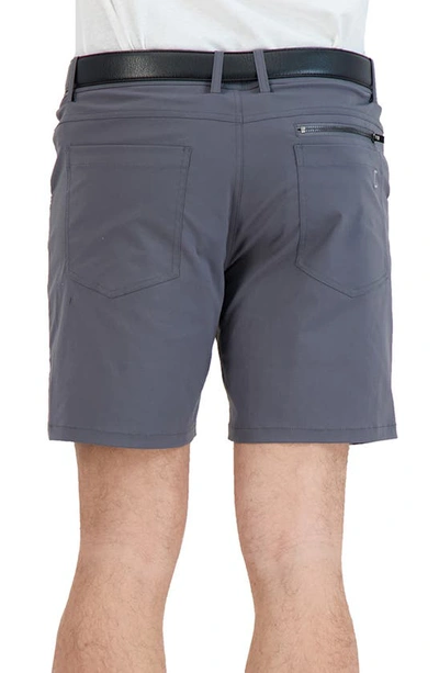 Shop Levinas Everyday Stretch Chino Shorts In Grey