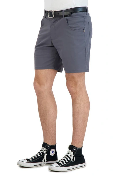 Shop Levinas Everyday Stretch Chino Shorts In Grey