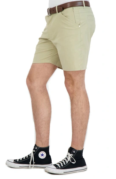 Shop Levinas Everyday Stretch Chino Shorts In Khaki