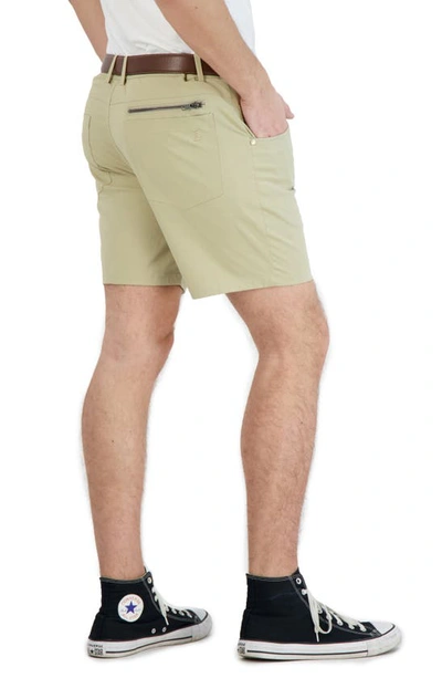 Shop Levinas Everyday Stretch Chino Shorts In Khaki