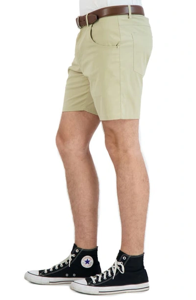 Shop Levinas Everyday Stretch Chino Shorts In Khaki