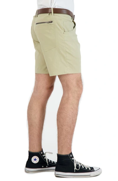 Shop Levinas Everyday Stretch Chino Shorts In Khaki