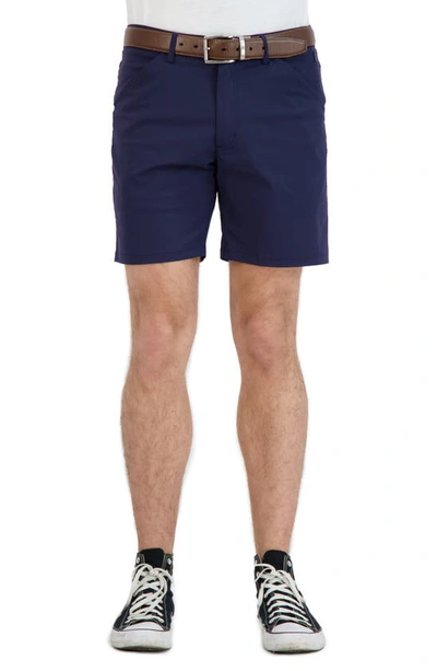 Shop Levinas Everyday Stretch Chino Shorts In Navy