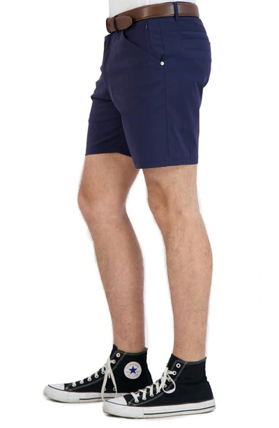 Shop Levinas Everyday Stretch Chino Shorts In Navy