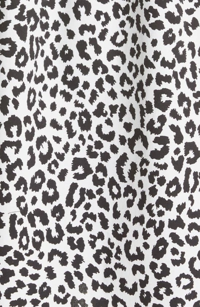 Adam Lippes Off The Shoulder High-low Stretch Cotton Poplin Blouse In White Black