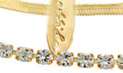 Ettika Mixed 18k Gold Plated Chain And Crystal Necklace Set In Gold