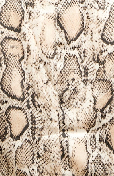 Nikki Lund Snake Print Blazer In Taupe