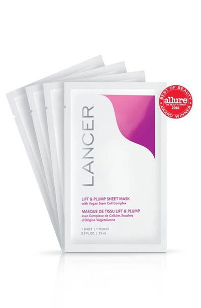 Shop Lancer Skincare Lift & Plump Sheet Mask, 4 Count In 1 Box / 4 Sheets