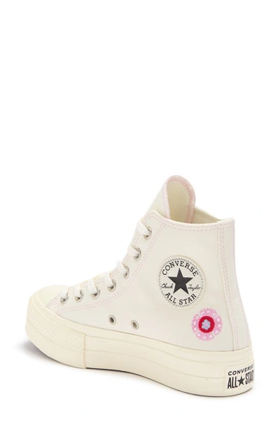 Shop Converse Chuck Taylor® All Star® Lift High Top Platform Sneaker In Egret/ Black/ Pink Foam