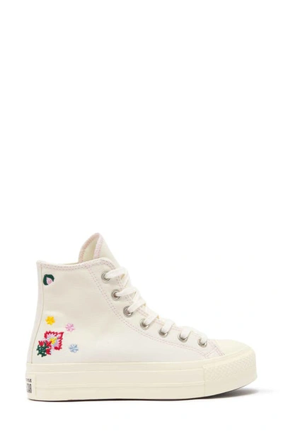Shop Converse Chuck Taylor® All Star® Lift High Top Platform Sneaker In Egret/ Black/ Pink Foam