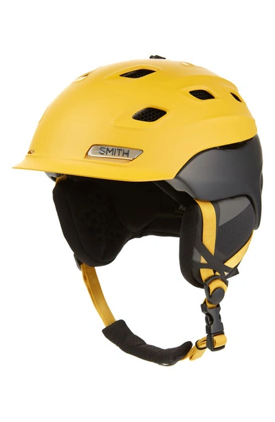 Shop Smith Vantage Snow Helmet With Mips In Matte Saffron / Black
