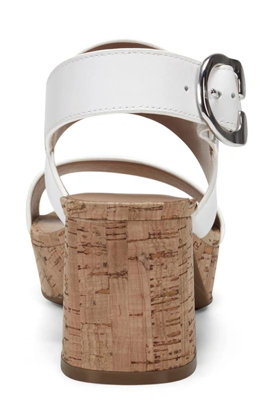 Shop Aerosoles Camera Platform Sandal In White Leather