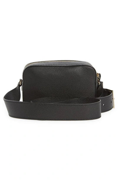 Shop Jimmy Choo Pegasi Leather Camera Bag In Black
