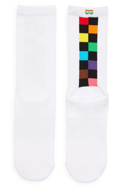 Shop Pair Of Thieves Pride Checkerboard Cushion Crew Socks In White