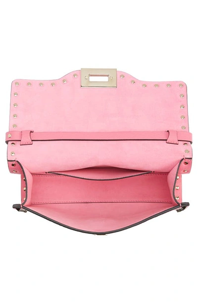 Shop Valentino Medium Rockstud Leather Shoulder Bag In Feminine