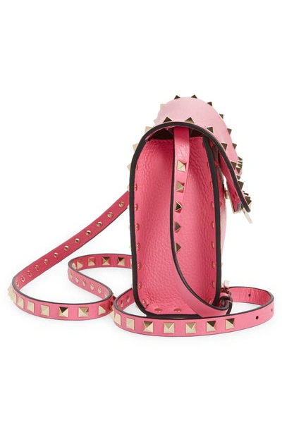 Shop Valentino Medium Rockstud Leather Shoulder Bag In Feminine
