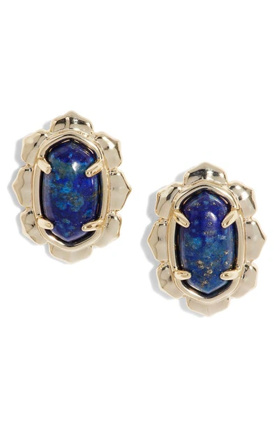 Kendra Scott Piper Stud Earrings In Blue Lapis