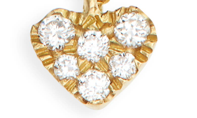 Shop Bony Levy Simple Obsession Pavé Diamond Heart Pendant Necklace In 18k Yellow Gold