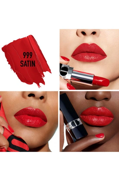Shop Dior Rouge  Lipstick Refill In 999 / Satin