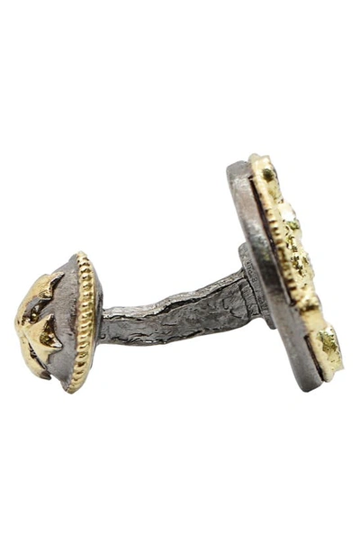 Armenta White Diamond & Sapphire Royal Cuff Links In Blue