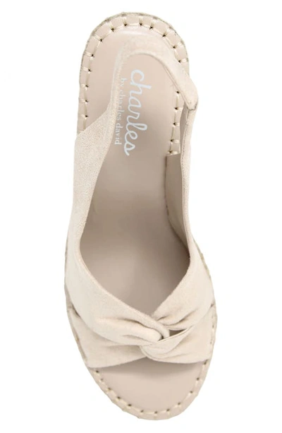 Charles By Charles David Notable Espadrille Wedge Slingback Sandal In Beige