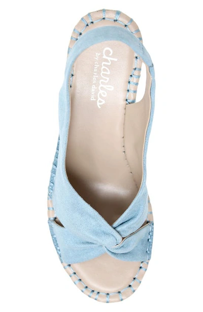 Shop Charles By Charles David Notable Espadrille Wedge Slingback Sandal In Pure Blue