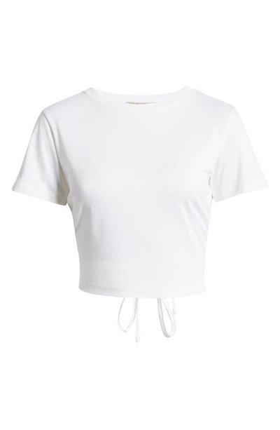 Shop Allsaints Ada Drawstring Waist Cotton T-shirt In Optic White
