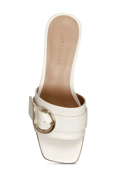 Shop Aerosoles Evvie Slide Sandal In White Leather