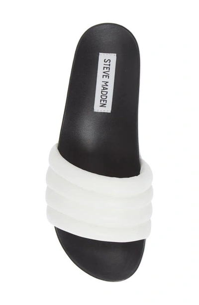 Steve Madden Lazaro Sliders With Padded Strap In White ModeSens