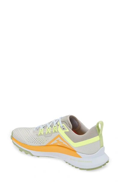 Shop Nike React Pegasus Trail 4 Running Shoe In Iron Ore/ Volt/ Cobblestone