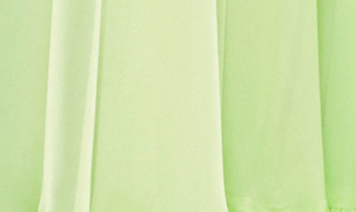 Shop Mac Duggal Rosette Chiffon Cutout Empire Waist Gown In Mint