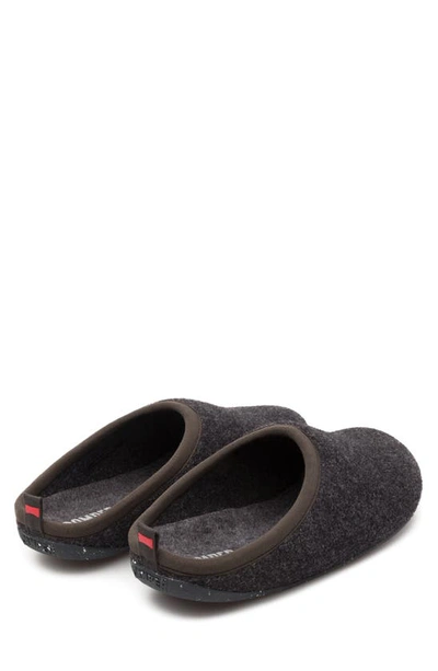 Camper Wabi Wool Slipper In Dark Grey