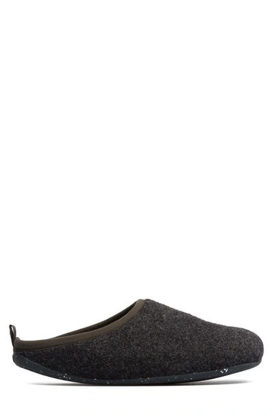 Camper Wabi Wool Slipper In Dark Grey