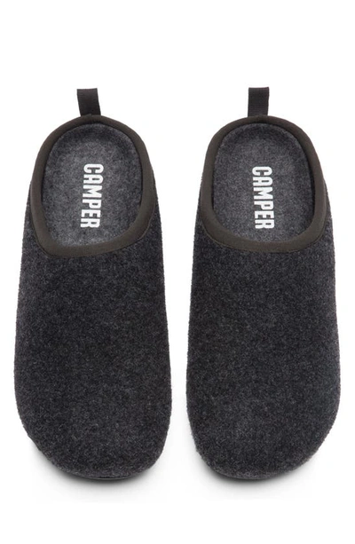 Camper Wabi Wool Slipper In Dark Grey