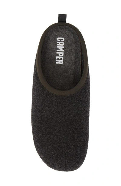 Camper Wabi Wool Slipper In Dark Grey