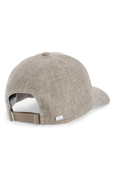 Shop Varsity Headwear Linen Baseball Cap In Argent Khaki Linen