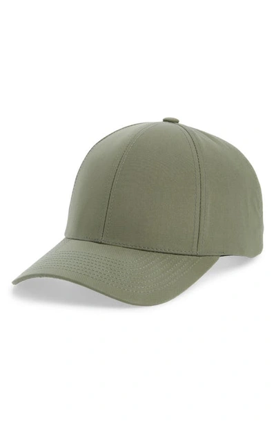 Shop Varsity Headwear Cotton Canvas Baseball Cap In Sage Green Cotton Canvas