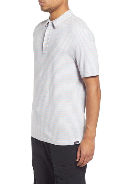 Shop Faherty Movement Polo Shirt In Horizon Line Stripe