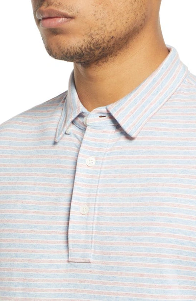 Shop Faherty Movement Polo Shirt In Horizon Line Stripe