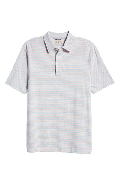 Shop Faherty Movement Polo Shirt In Horizon Line Stripe
