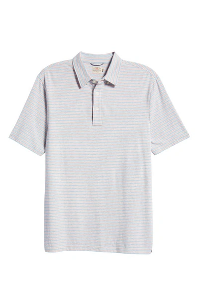 Faherty Movement Stretch Stripe Regular Fit Polo Shirt In Horizon Line Stripe