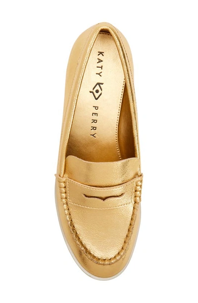 Shop Katy Perry The Geli Loafer In New Gold