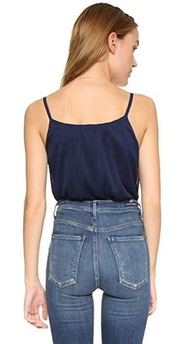 Shop Alice And Olivia Crossover Ballerina Bodysuit In Navy