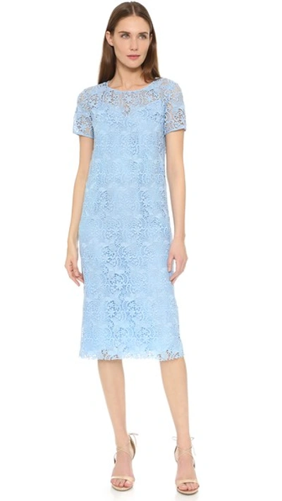 Nina Ricci Lace Dress In Sky Blue